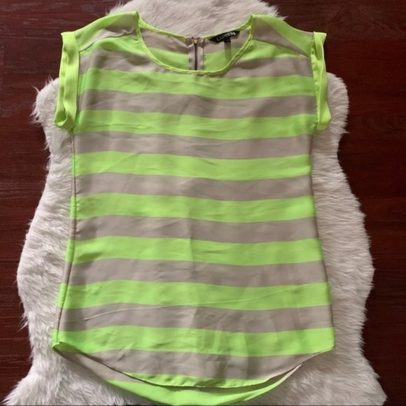 Express neon striped blouse - Picture 1 of 3